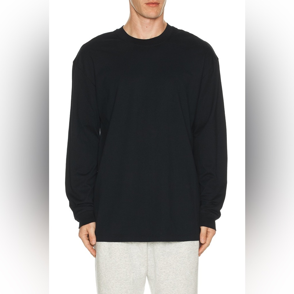 SKIMS NWT Men’s (Gar) Obsidian Cotton Knit Crew Sweater Top